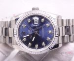 Rolex Datejust Stainless Steel Daimond Markers Blue Face Replica Watch